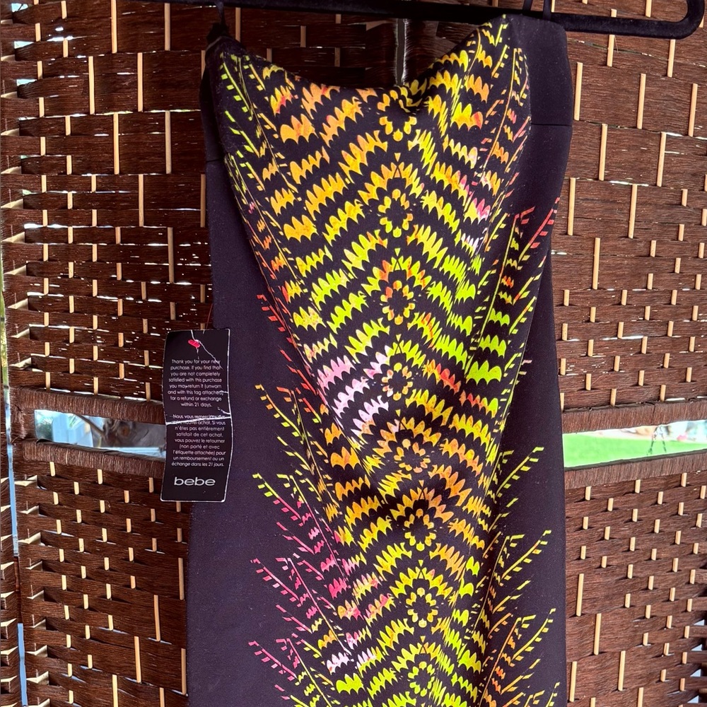 SOLD Bebe Vibrant Zigzag Dress